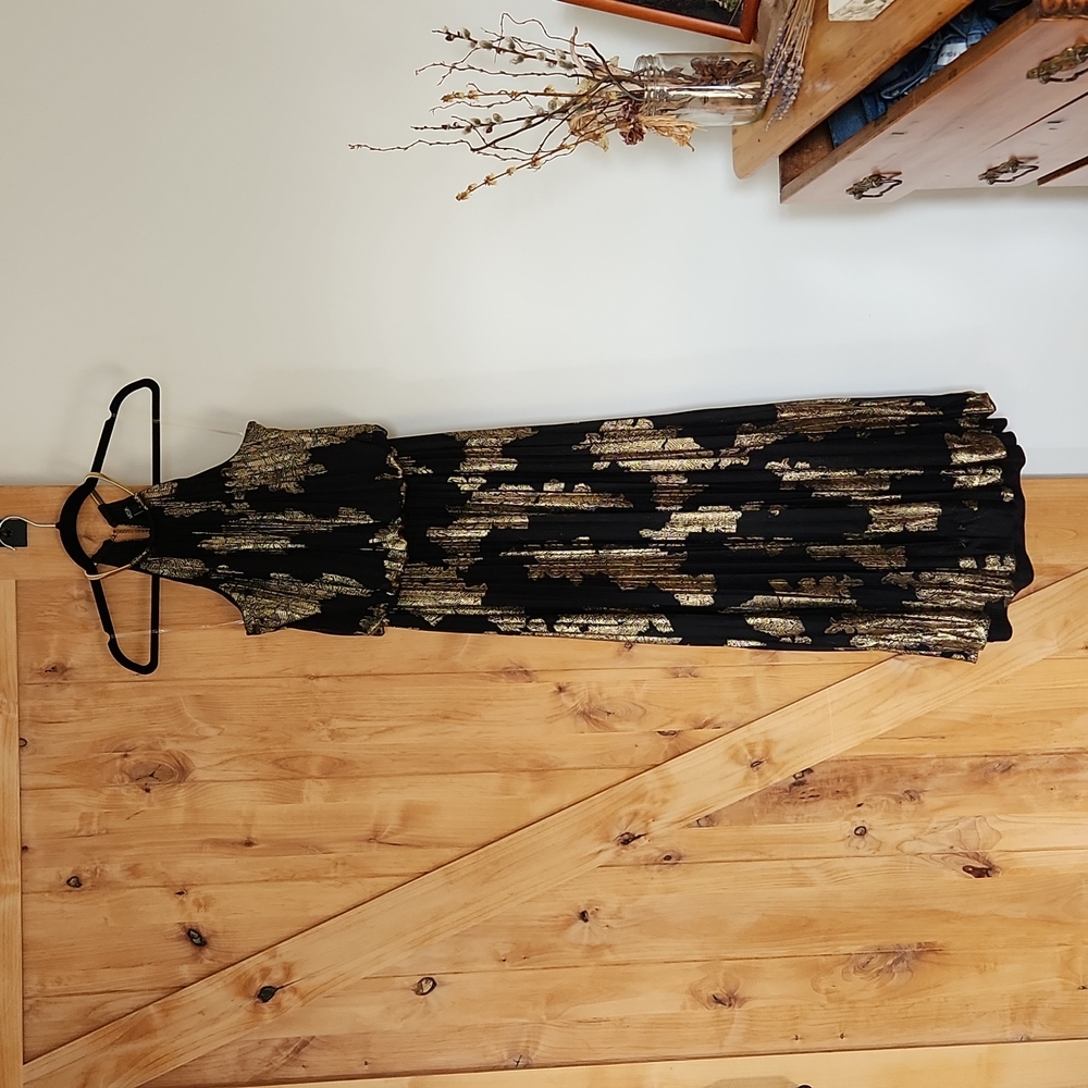 MSK Black and Gold Long Dress